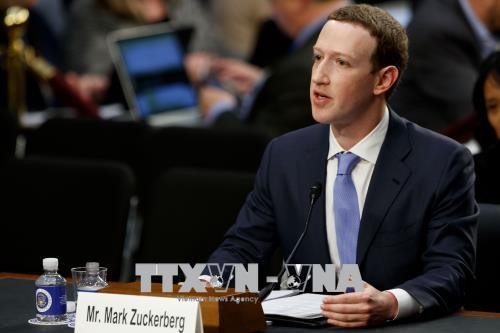 Chủ tịch kiêm Giám đốc điều hành mạng xã hội Facebook Mark Zuckerberg. Ảnh: THX/TTXVN