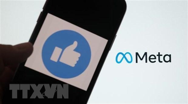 Biểu tượng Facebook và Meta. (Ảnh: AFP/TTXVN)