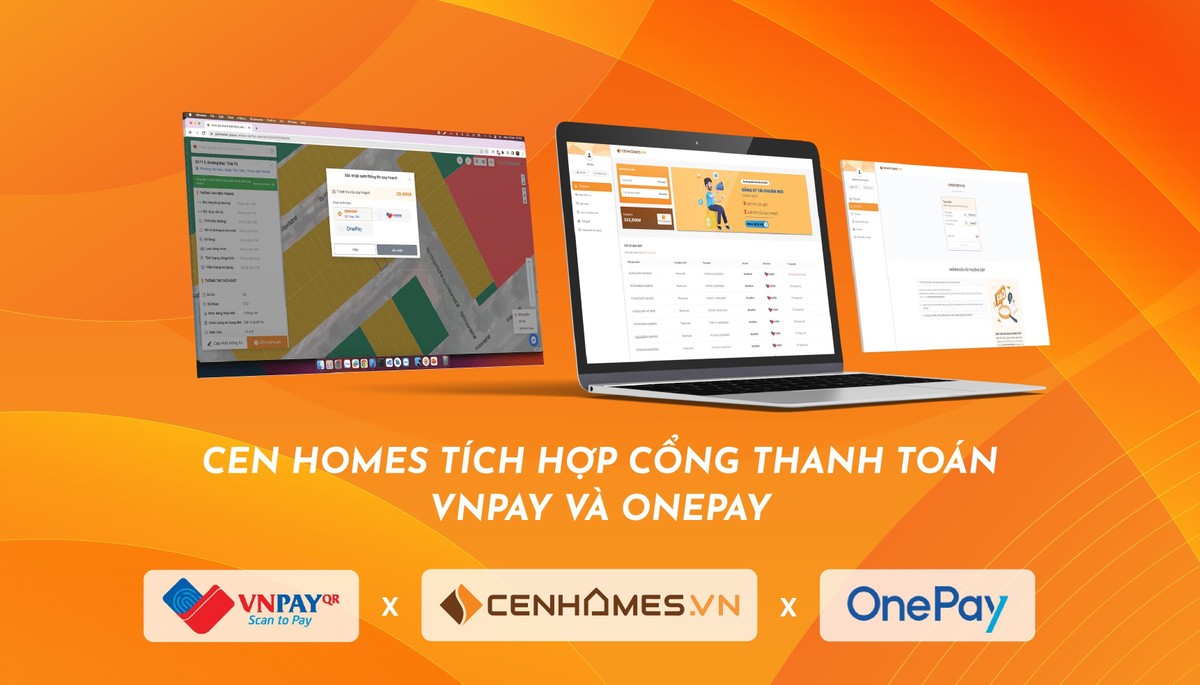 Cenhomes.vn đa dạng hình thức thanh toán điện tử với VNPay và OnePay