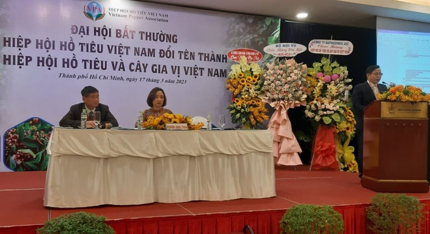 Đại hội bất thường đổi tên thành Hiệp hội Hồ tiêu và Cây gia vị Việt Nam