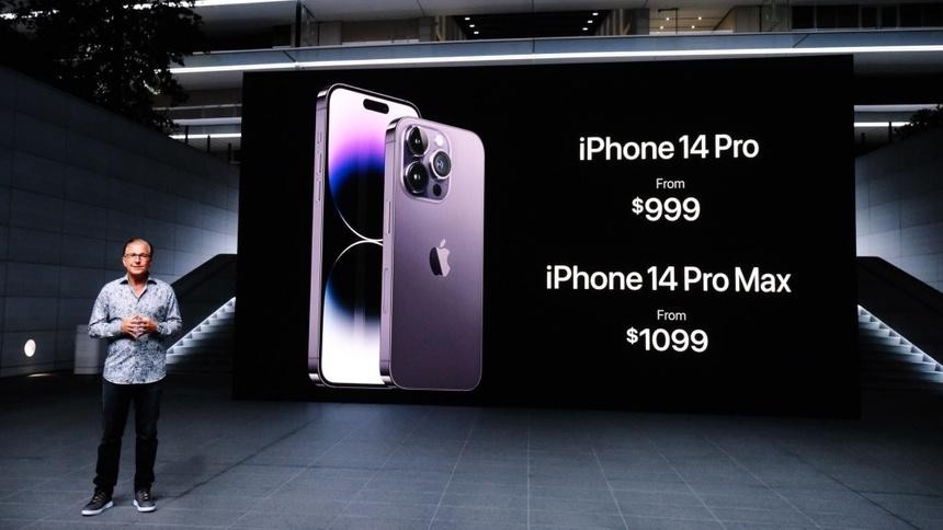 Giá của iPhone 14 Pro và iPhone 14 Pro Max không thay đổi so với sản phẩm tiền nhiệm. Ảnh: Apple.